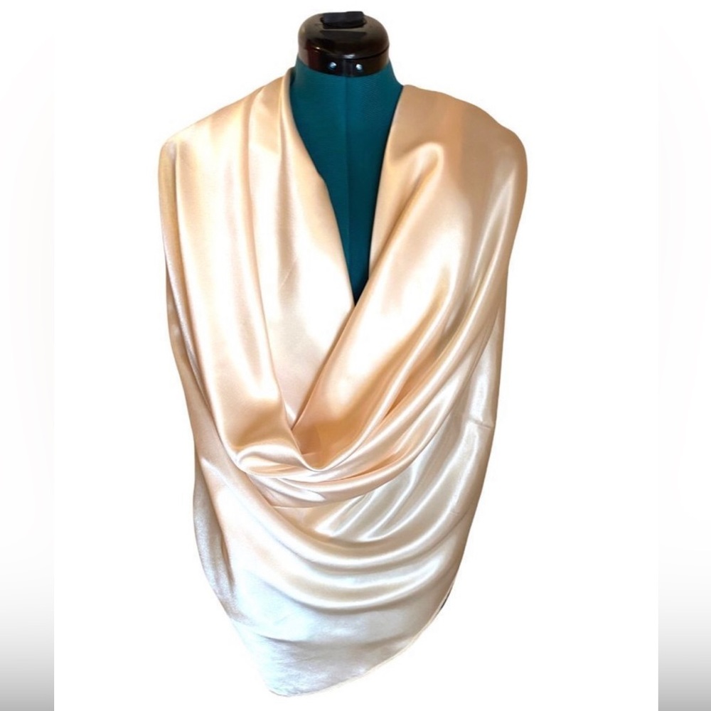 Cream Wild Rag/ Scarf 43”x41”